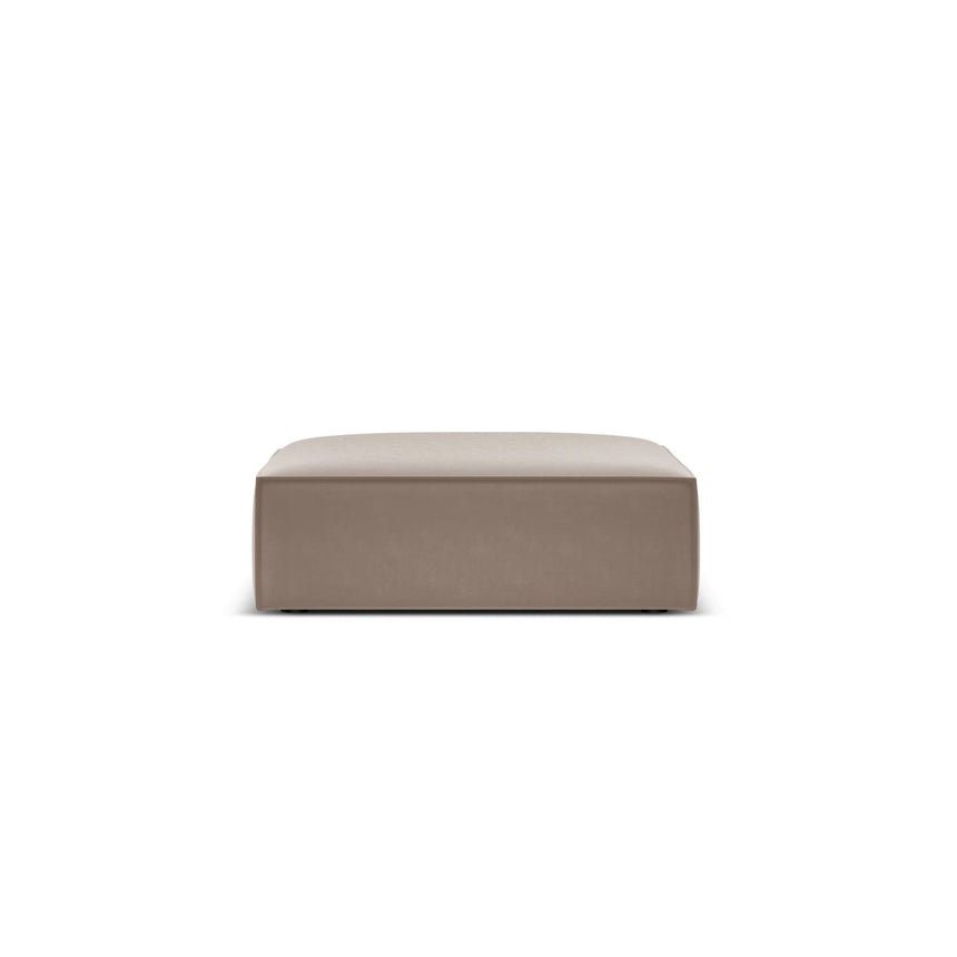 Kaelle Pouf mit Bezug in Samt (Blu40) in Cappuccino, 100x80 cm – Bild 1