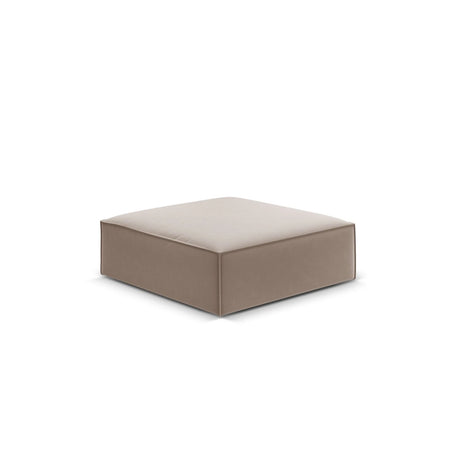 Kaelle Pouf mit Bezug in Samt (Blu40) in Cappuccino, 100x80 cm – Bild 3