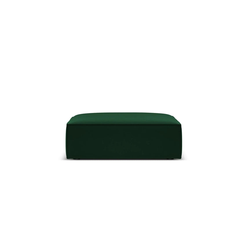Kaelle Pouf mit Bezug in Samt (Blu78) in Flaschengrün, 100x80 cm – Bild 1
