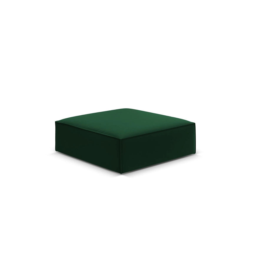 Kaelle Pouf mit Bezug in Samt (Blu78) in Flaschengrün, 100x80 cm – Bild 3