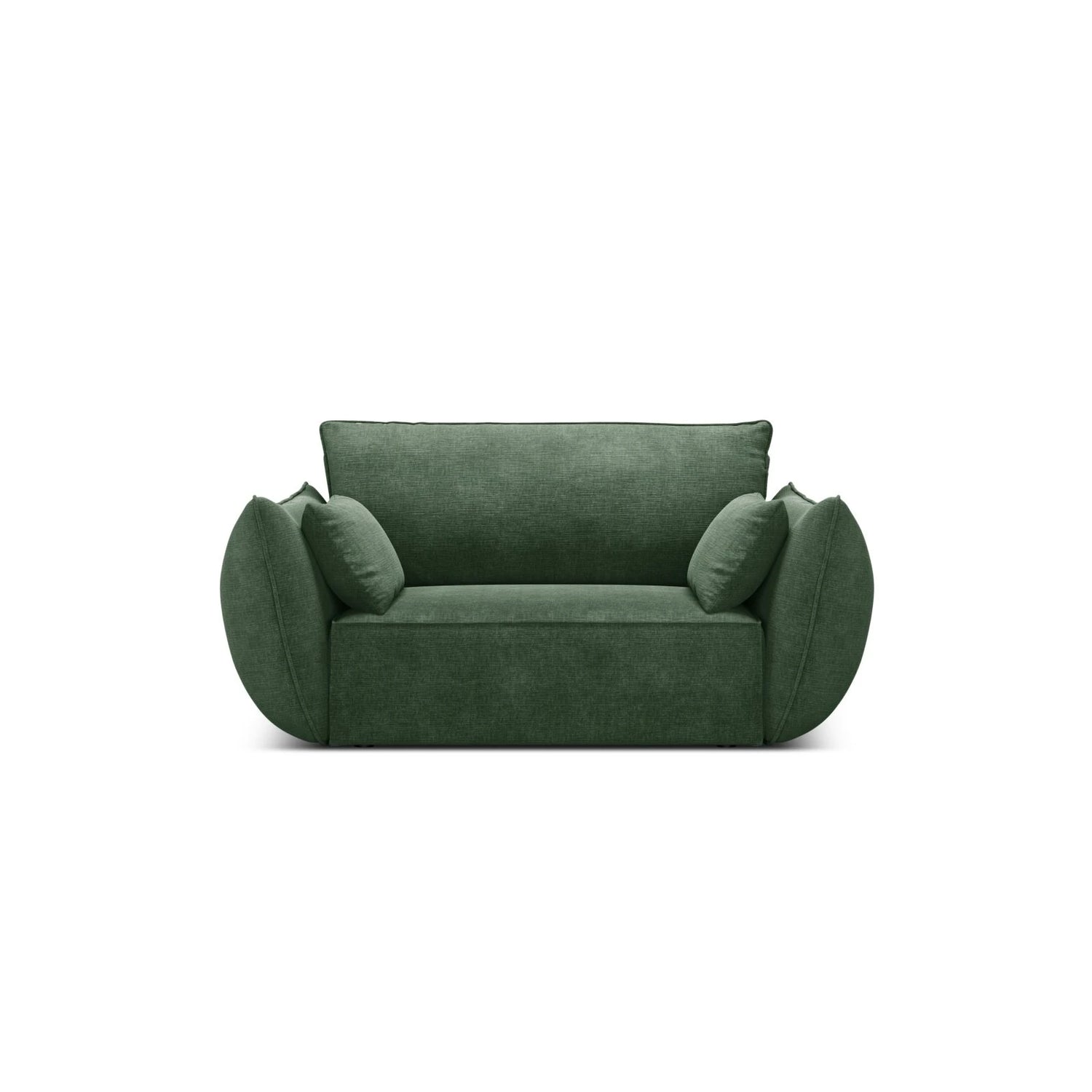 Kaelle Sessel mit Bezug in Chenille (OTH 39) in Flaschengrün, 128x110 cm – Bild 1