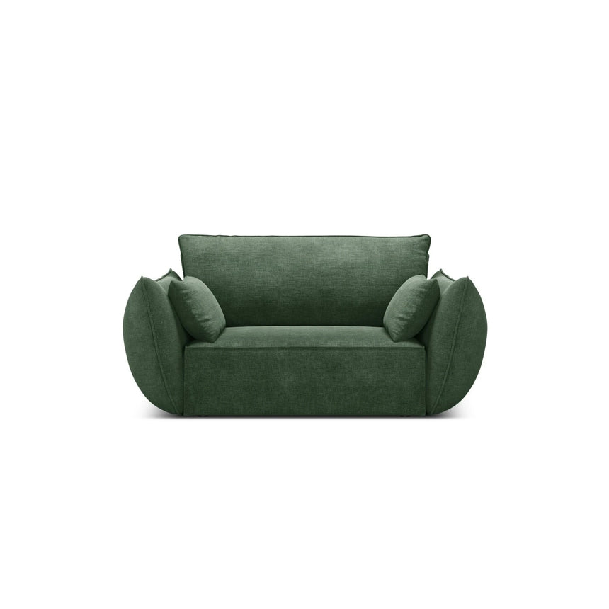 Kaelle Sessel mit Bezug in Chenille (OTH 39) in Flaschengrün, 128x110 cm – Bild 1