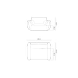 Kaelle Sessel mit Bezug in Chenille (OTH 39) in Flaschengrün, 128x110 cm – Bild 2