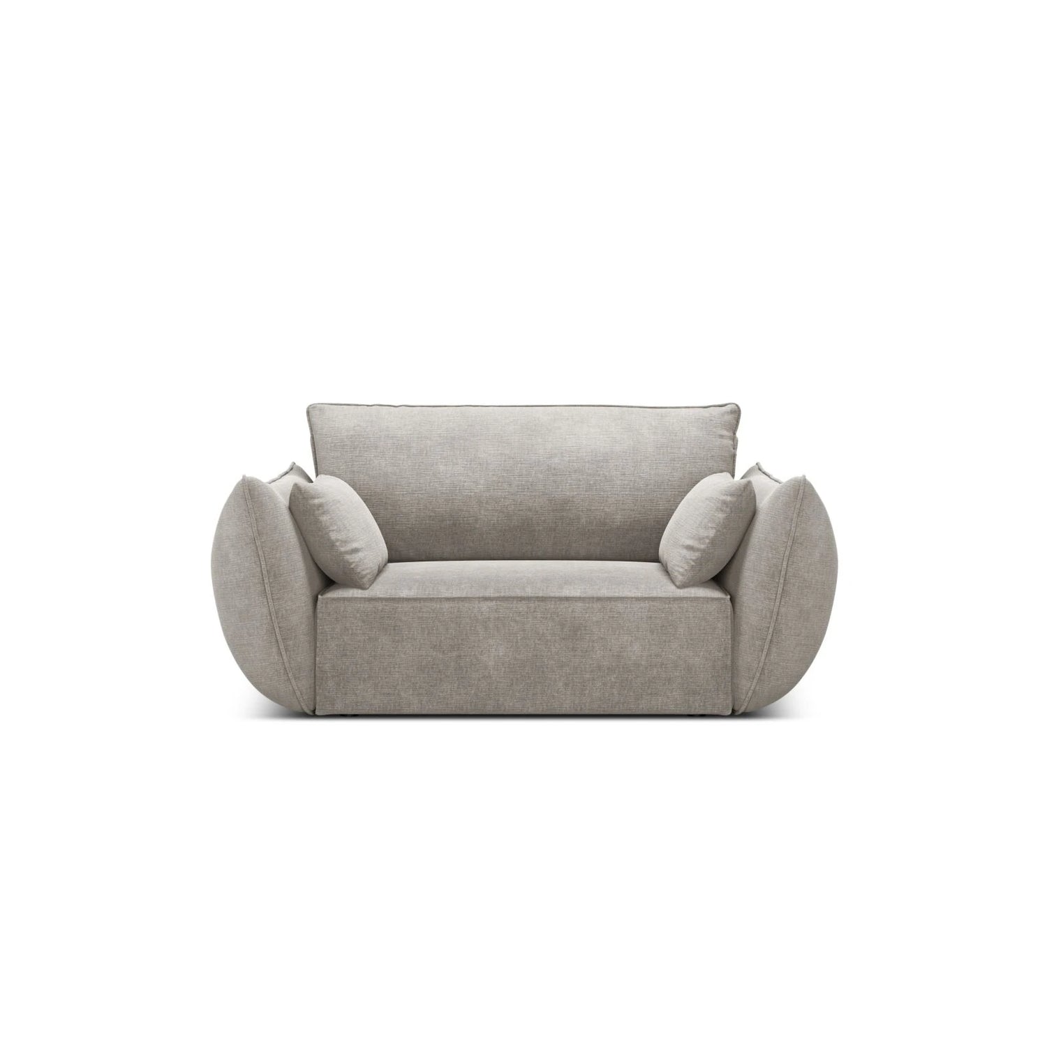 Kaelle Sessel mit Bezug in Chenille (OTH 85) in Hellgrau, 128x110 cm – Bild 1