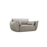 Kaelle Sessel mit Bezug in Chenille (OTH 85) in Hellgrau, 128x110 cm – Bild 3