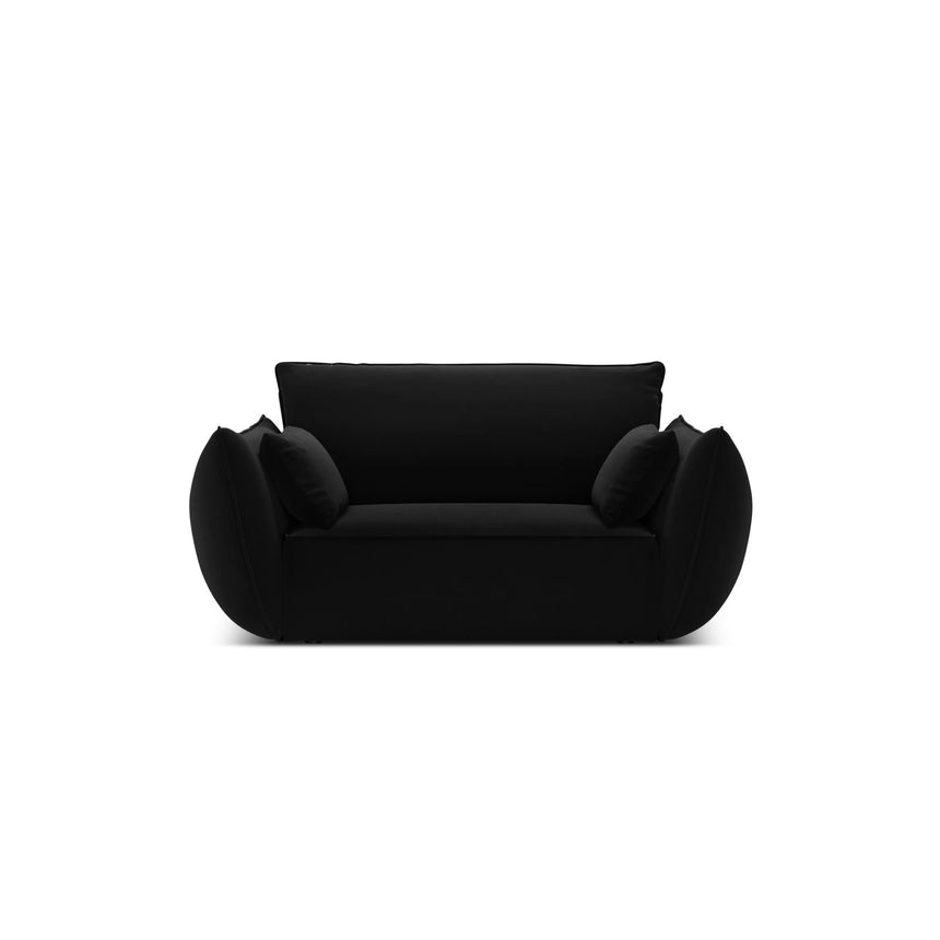 Kaelle Sessel mit Bezug in Samt (Blu19) in Schwarz, 128x110 cm – Bild 1