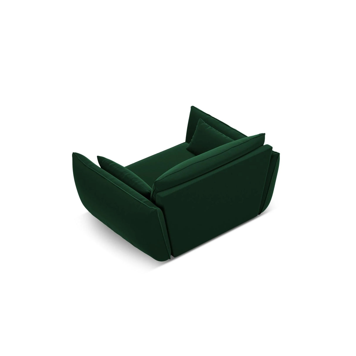 Kaelle Sessel mit Bezug in Samt (Blu78) in Flaschengrün, 128x110 cm – Bild 4