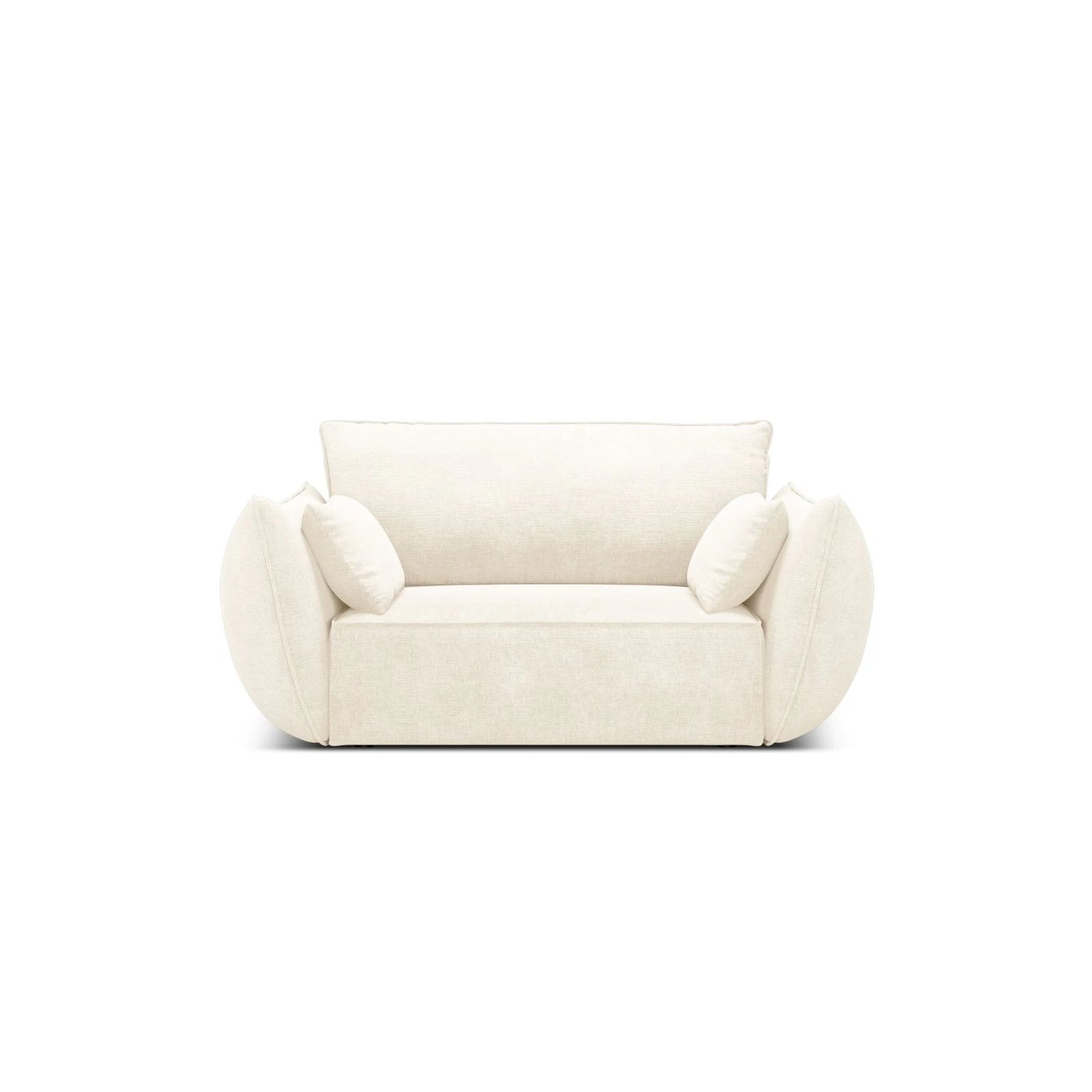 Kaelle Sessel mit Bezug in Samt oder Chenille, 128x110 cm – Bild 1