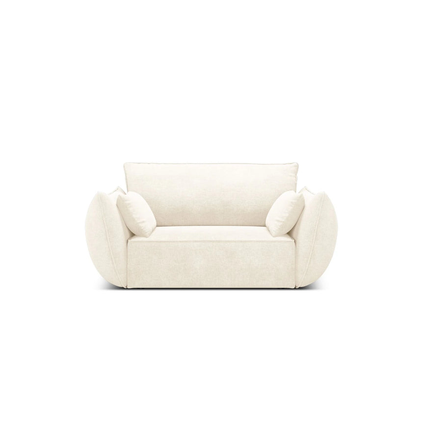 Kaelle Sessel mit Bezug in Samt oder Chenille, 128x110 cm – Bild 1