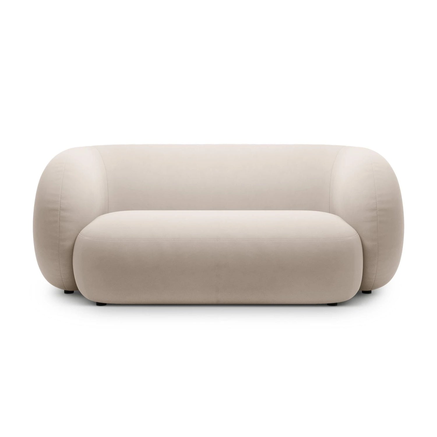 Kate 2-Sitzer Sofa aus Samt (Salvador 1) in Beige, 183x99 cm – Bild 1
