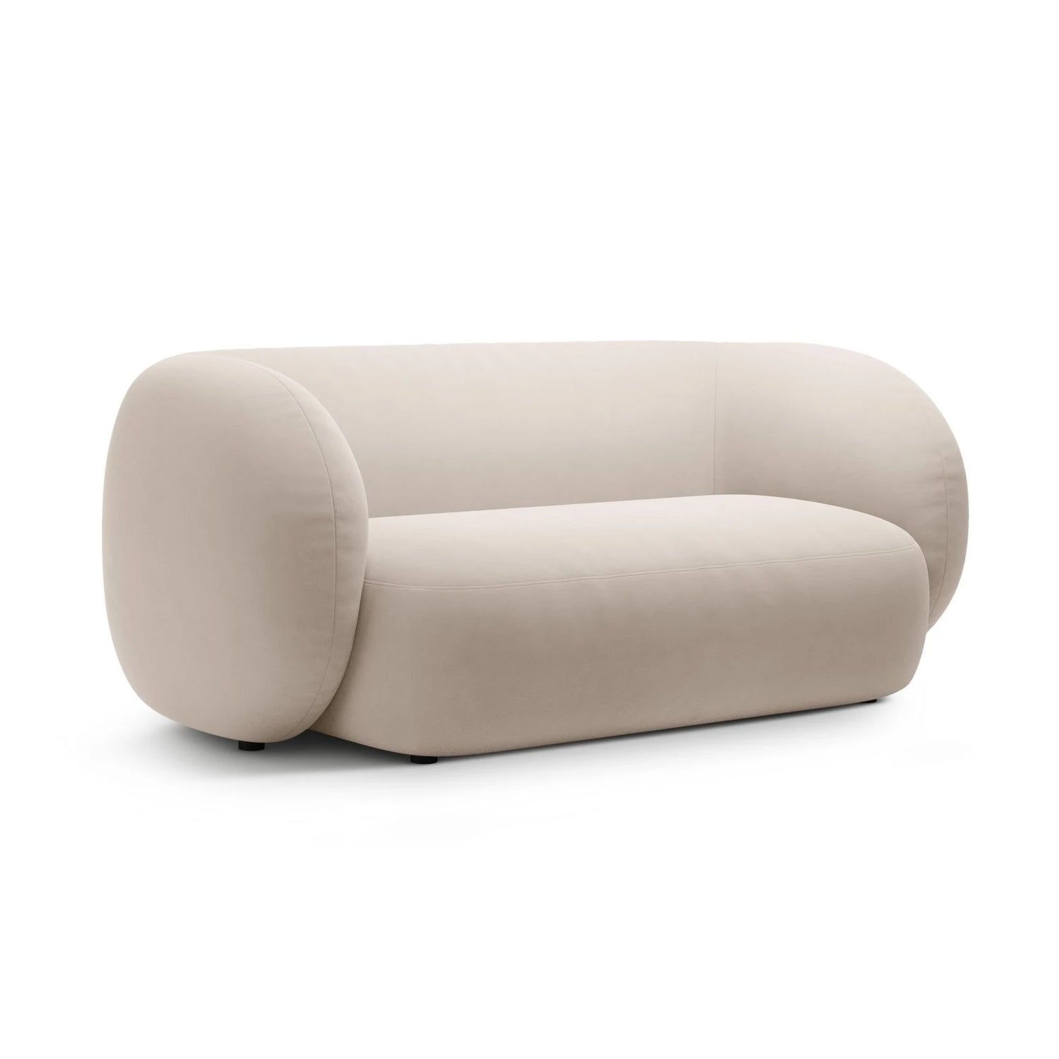 Kate 2-Sitzer Sofa aus Samt (Salvador 1) in Beige, 183x99 cm – Bild 2