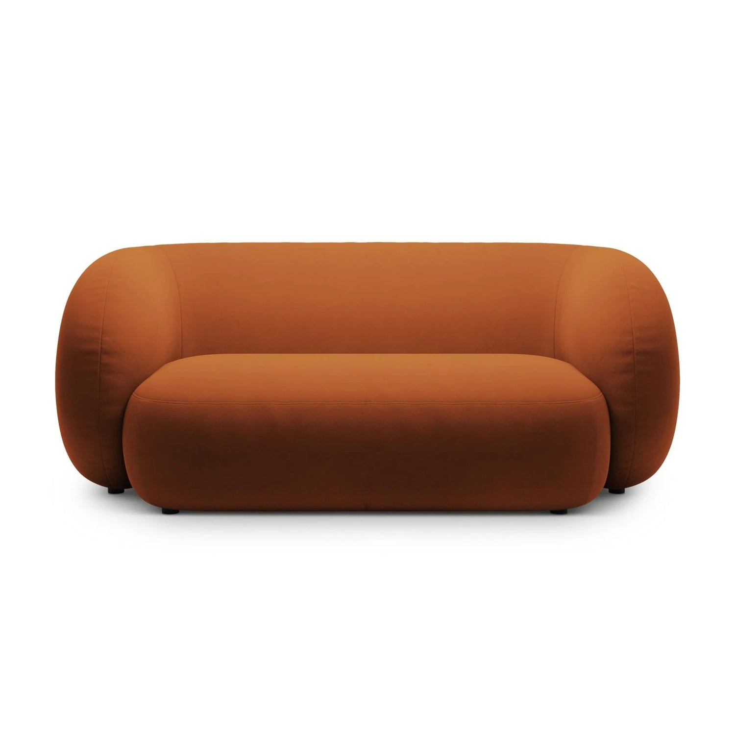 Kate 2-Sitzer Sofa aus Samt (Salvador 14) in Terrakotta, 183x99 cm – Bild 1