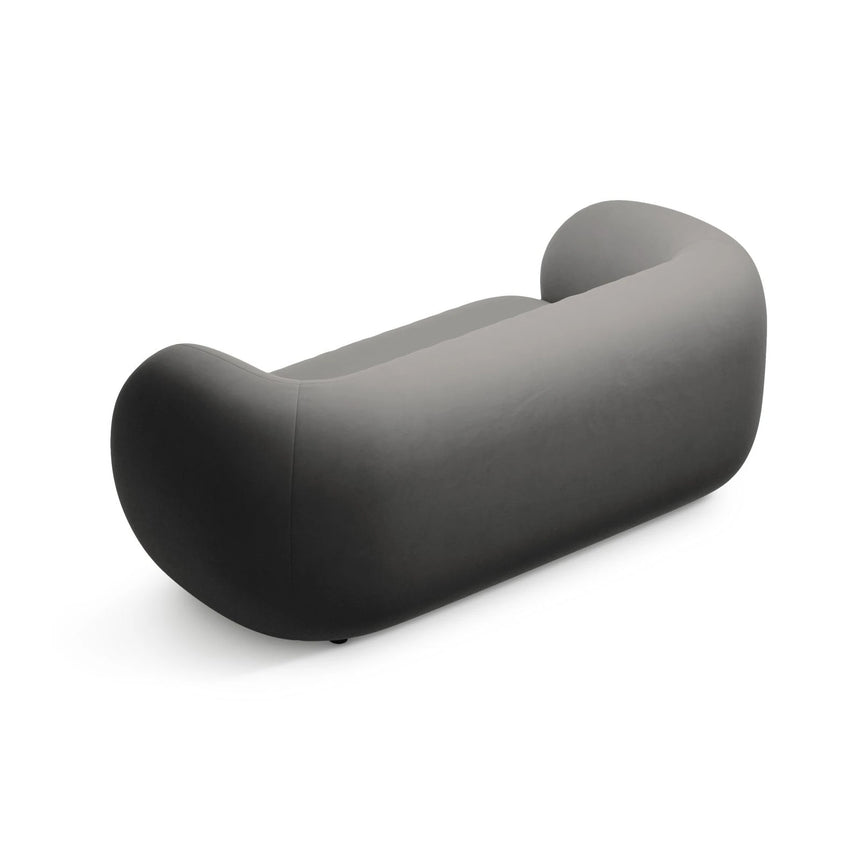 Kate 2-Sitzer Sofa aus Samt (Salvador 18) in Dunkelgrau, 183x99 cm – Bild 3