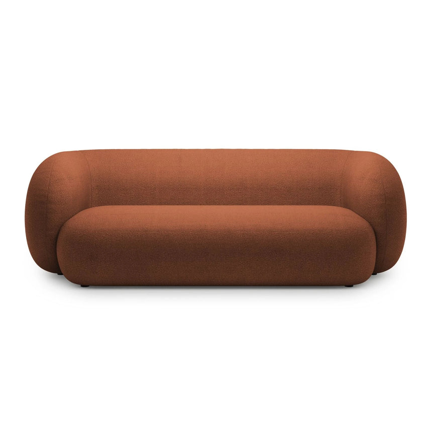 Kate 3-Sitzer Sofa mit Bezug aus Boucle (Baloo 2078) in Terrakotta, 213x99 cm – Bild 1