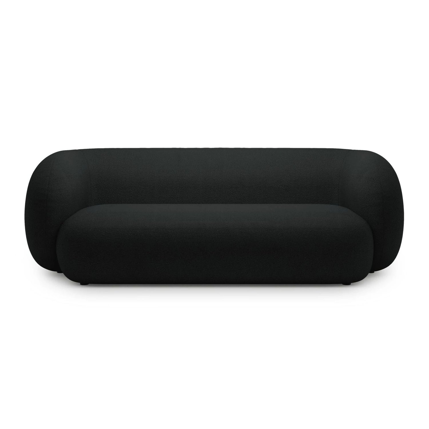 Kate 3-Sitzer Sofa mit Bezug aus Boucle (Baloo 2082) in Schwarz, 213x99 cm – Bild 1
