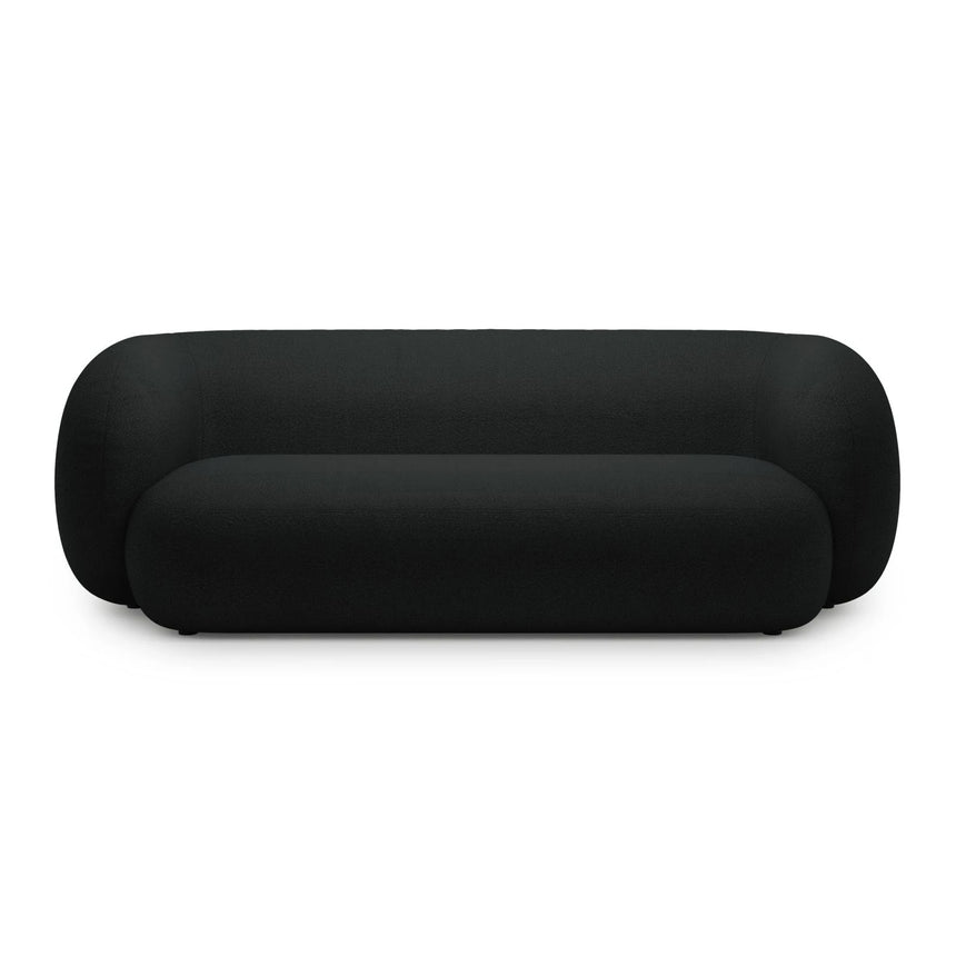 Kate 3-Sitzer Sofa mit Bezug aus Boucle (Baloo 2082) in Schwarz, 213x99 cm – Bild 1