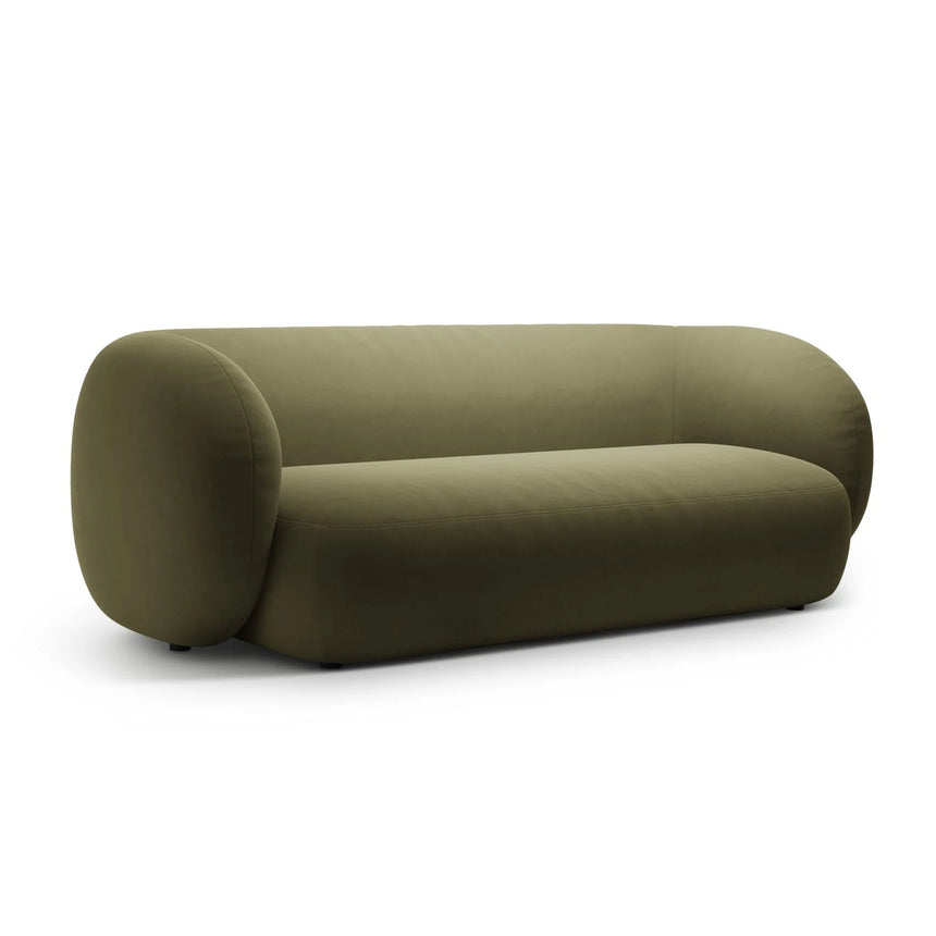 Kate 3-Sitzer Sofa mit Bezug aus Samt (Salvador 08) in Grün, 213x99 cm – Bild 2
