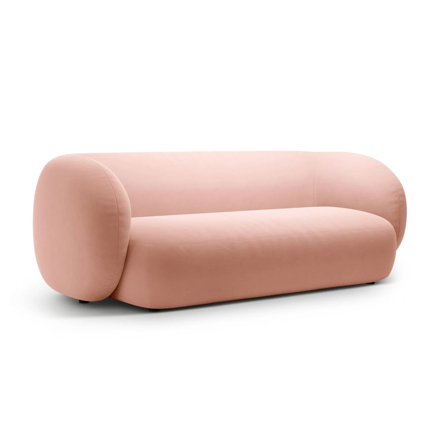 Kate 3-Sitzer Sofa mit Bezug aus Samt (Salvador 11) in Rosa, 213x99 cm – Bild 2