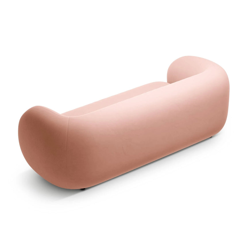 Kate 3-Sitzer Sofa mit Bezug aus Samt (Salvador 11) in Rosa, 213x99 cm – Bild 3