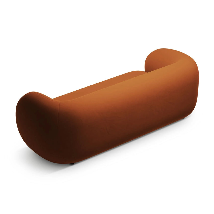 Kate 3-Sitzer Sofa mit Bezug aus Samt (Salvador 14) in Terrakotta, 213x99 cm – Bild 3