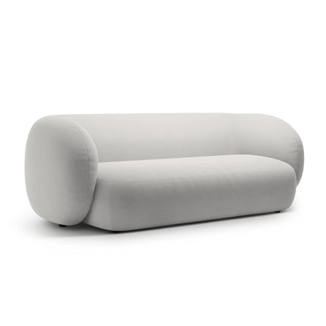 Kate 3-Sitzer Sofa mit Bezug aus Samt (Salvador 16) in Hellgrau, 213x99 cm – Bild 2