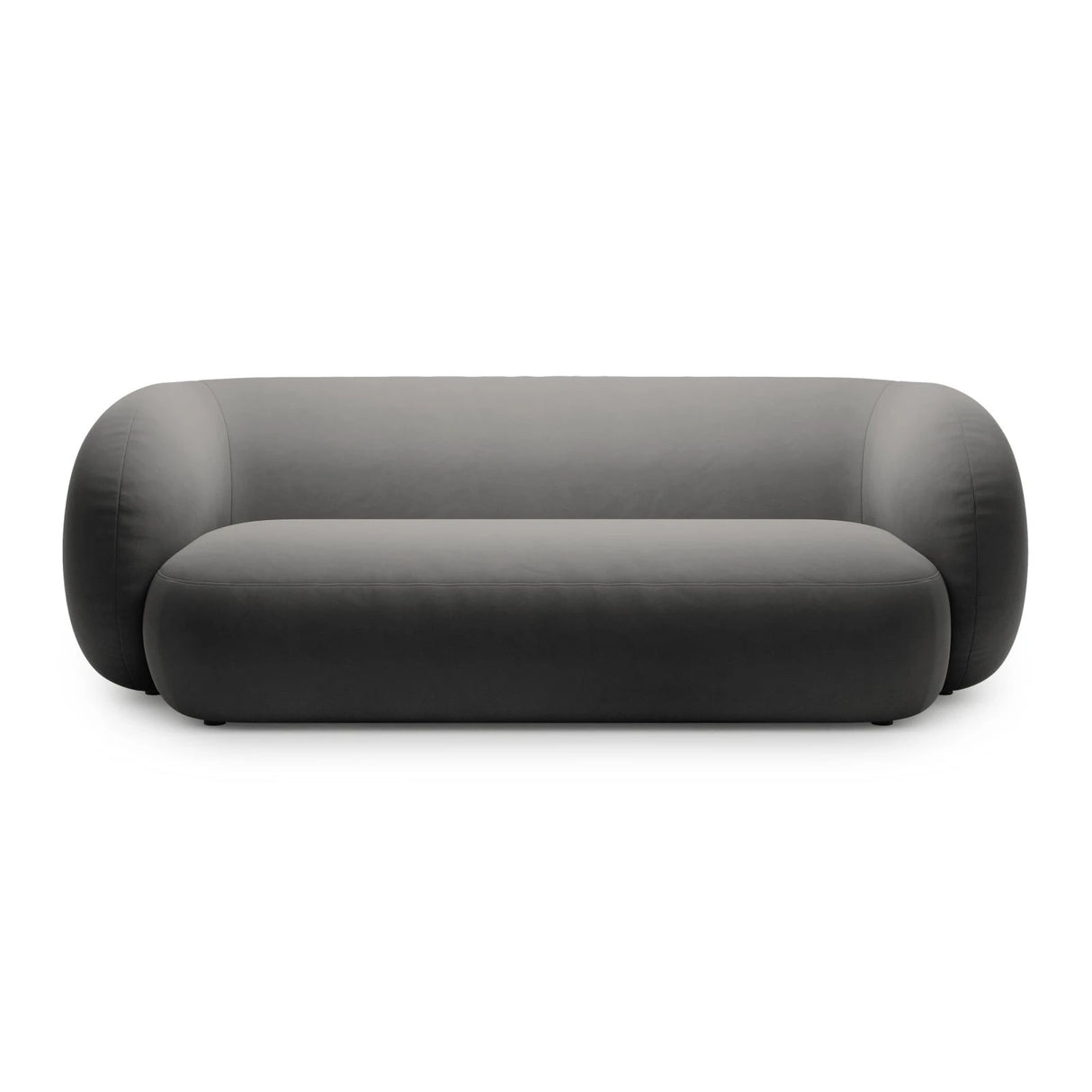 Kate 3-Sitzer Sofa mit Bezug aus Samt (Salvador 18) in Dunkelgrau, 213x99 cm – Bild 1