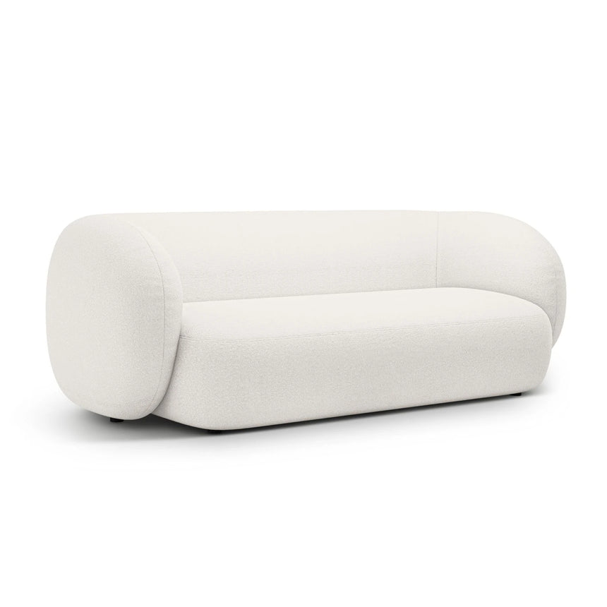 Kate 3-Sitzer Sofa mit Bezug aus Samt, Strukturstoff oder Boucle, 213x99 cm – Bild 2
