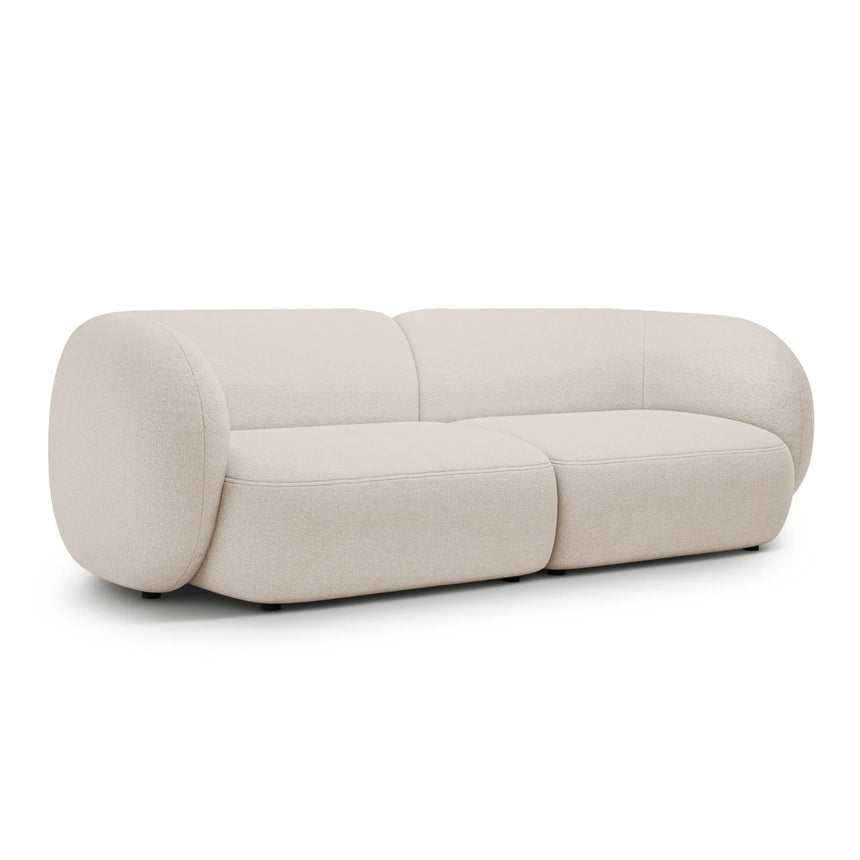 Kate 4-Sitzer Sofa mit Bezug aus Boucle (Baloo 2074) in Beige, 243x99 cm – Bild 2