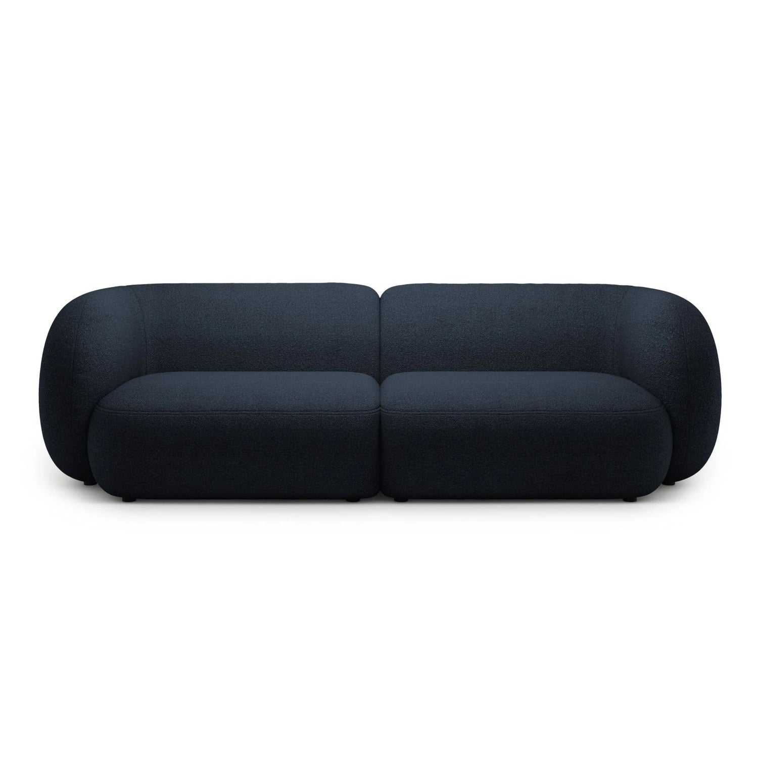 Kate 4-Sitzer Sofa mit Bezug aus Boucle (Baloo 2088) in Dunkelblau, 243x99 cm – Bild 1
