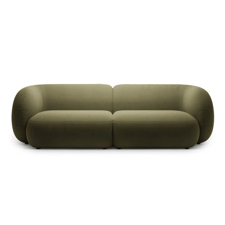 Kate 4-Sitzer Sofa mit Bezug aus Samt (Salvador 08) in Grün, 243x99 cm – Bild 1