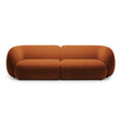 Kate 4-Sitzer Sofa mit Bezug aus Samt (Salvador 14) in Terrakotta, 243x99 cm – Bild 1