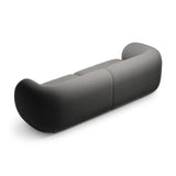 Kate 4-Sitzer Sofa mit Bezug aus Samt (Salvador 18) in Dunkelgrau, 243x99 cm – Bild 3