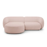 Kate Ecksofa Links mit Bezug aus Boucle (Baloo 2072) in Puderrosa, 255x176 cm – Bild 1
