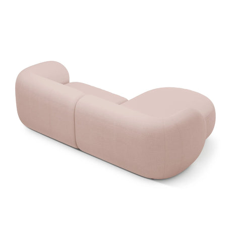 Kate Ecksofa Links mit Bezug aus Boucle (Baloo 2072) in Puderrosa, 255x176 cm – Bild 3