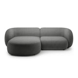 Kate Ecksofa Links mit Bezug aus Boucle (Baloo 2083) in Dunkelgrau, 255x176 cm – Bild 1
