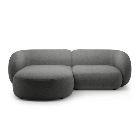 Kate Ecksofa Links mit Bezug aus Boucle (Baloo 2083) in Dunkelgrau, 255x176 cm – Bild 1