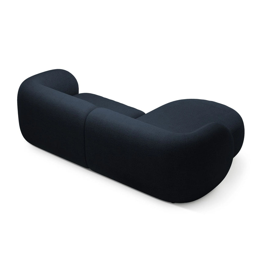 Kate Ecksofa Links mit Bezug aus Boucle (Baloo 2088) in Dunkelblau, 255x176 cm – Bild 3