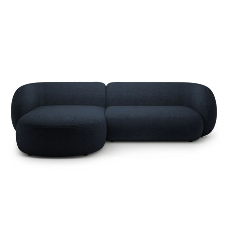 Kate Ecksofa Links mit Bezug aus Boucle (Baloo 2088) in Dunkelblau, 285x176 cm – Bild 1