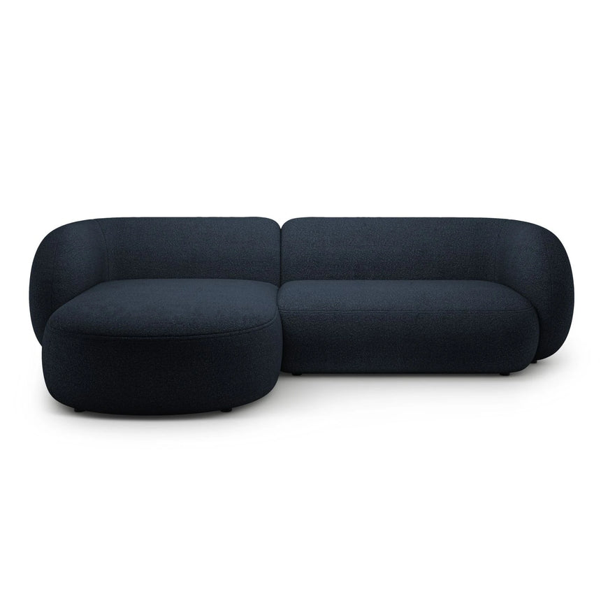 Kate Ecksofa Links mit Bezug aus Boucle (Baloo 2088) in Dunkelblau, 285x176 cm – Bild 1