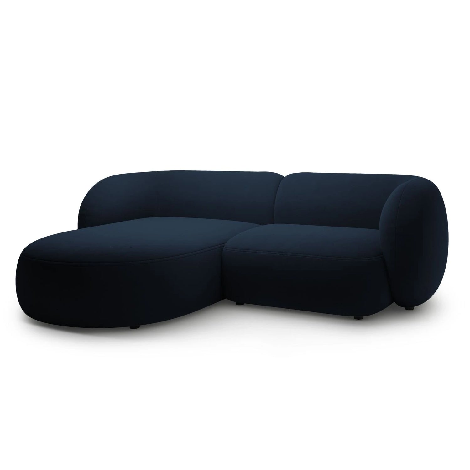 Kate Ecksofa Links mit Bezug aus Samt (Salvador 05) in Königsblau, 255x176 cm – Bild 2