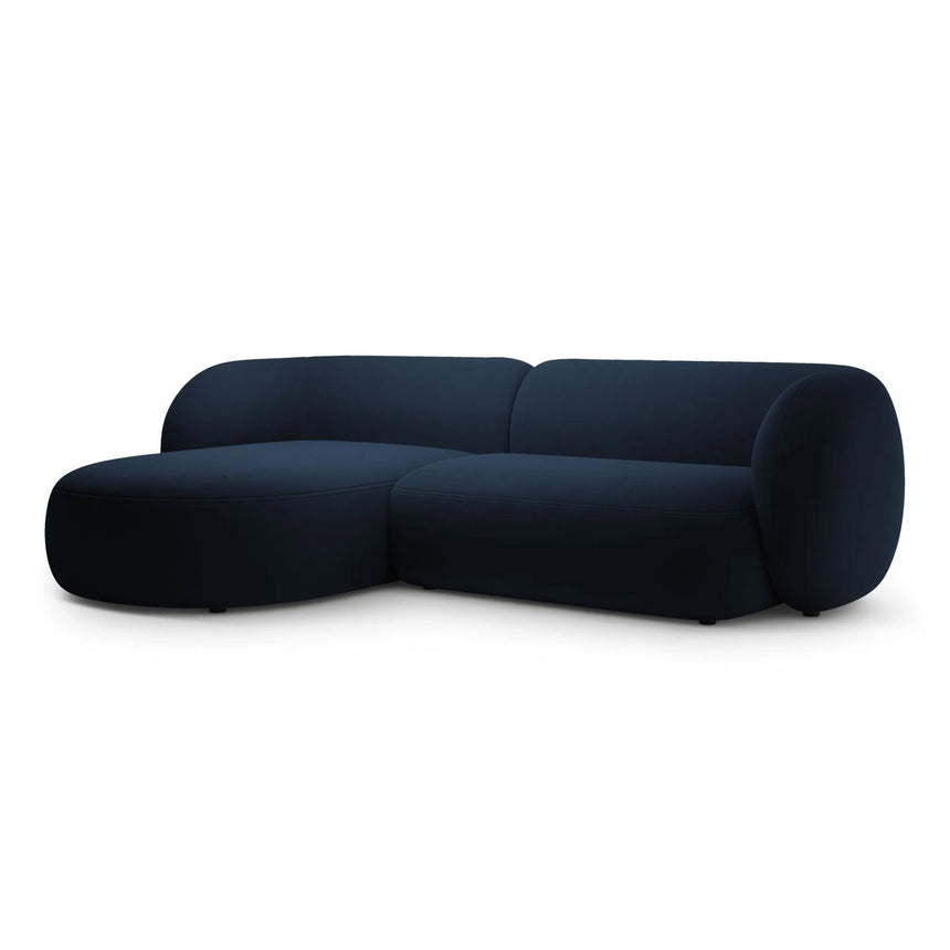Kate Ecksofa Links mit Bezug aus Samt (Salvador 05) in Königsblau, 285x176 cm – Bild 2