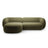 Kate Ecksofa Links mit Bezug aus Samt (Salvador 08) in Grün, 285x176 cm – Bild 1