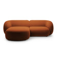 Kate Ecksofa Links mit Bezug aus Samt (Salvador 14) in Terrakotta, 255x176 cm – Bild 1