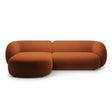 Kate Ecksofa Links mit Bezug aus Samt (Salvador 14) in Terrakotta, 285x176 cm – Bild 1
