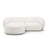 Kate Ecksofa Links mit Bezug aus Samt, Strukturstoff oder Boucle, 255x176 cm – Bild 1