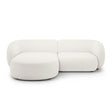 Kate Ecksofa Links mit Bezug aus Samt, Strukturstoff oder Boucle, 255x176 cm – Bild 1