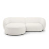 Kate Ecksofa Links mit Bezug aus Samt, Strukturstoff oder Boucle, 255x176 cm – Bild 1