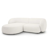 Kate Ecksofa Links mit Bezug aus Samt, Strukturstoff oder Boucle, 255x176 cm – Bild 2