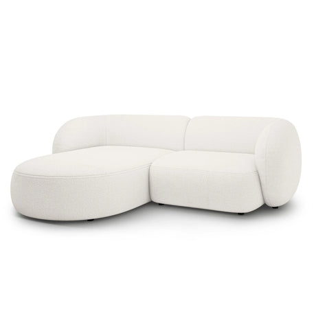 Kate Ecksofa Links mit Bezug aus Samt, Strukturstoff oder Boucle, 255x176 cm – Bild 2