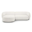 Kate Ecksofa Links mit Bezug aus Samt, Strukturstoff oder Boucle, 285x176 cm – Bild 1